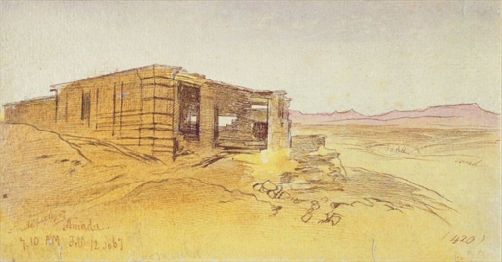 Detail of Amada, 7:10 am, 12 February 1867, 1867 by Edward Lear