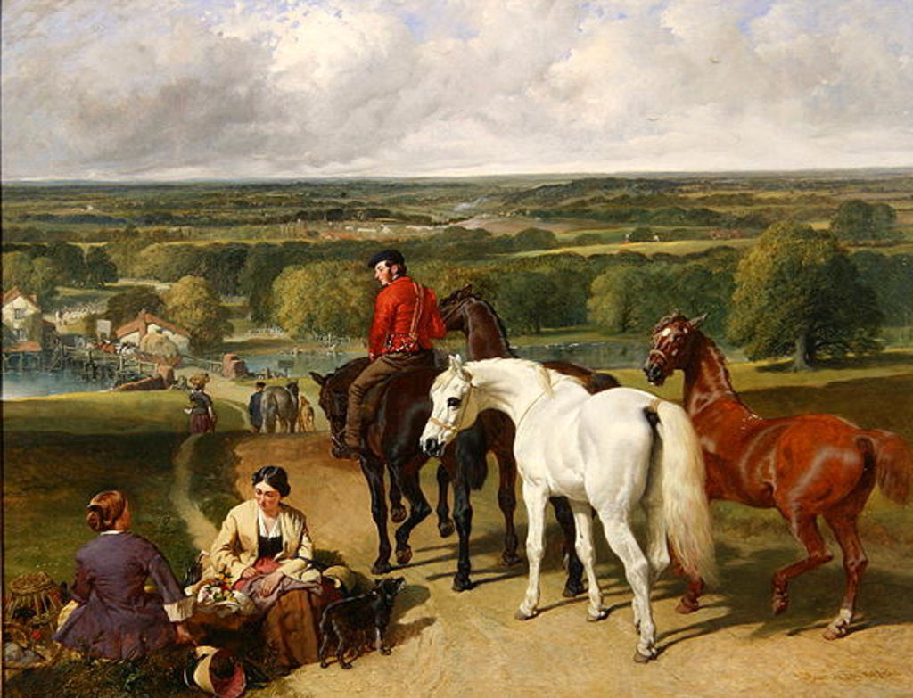 Detail of Exercising the royal horses, 1847-55 by John Frederick Herring Snr