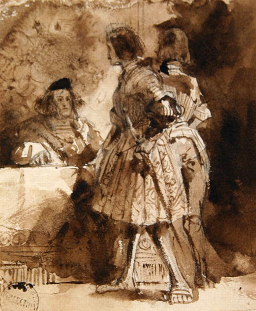 Detail of Goetz von Berlichingen before the Imperial Magistrate, c.1826 by Richard Parkes Bonington
