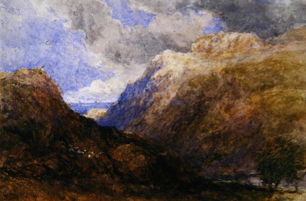 Detail of Penmanmawr, 1855 by David Cox