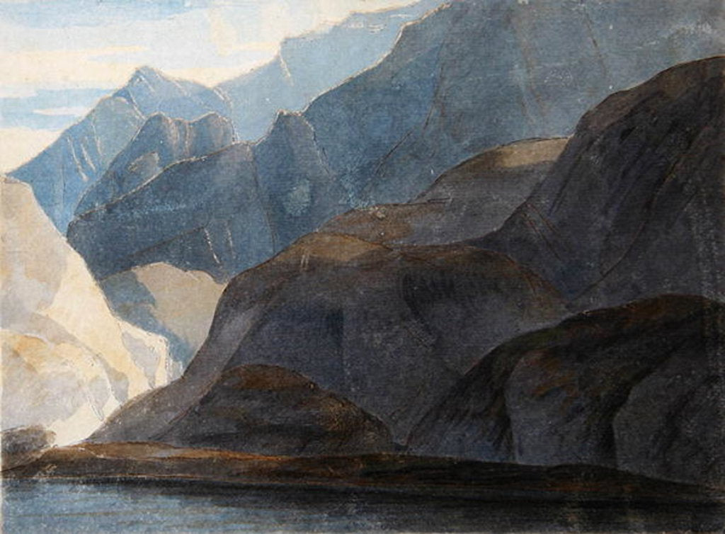 Detail of On the Lake Como, 1781 by Francis Towne