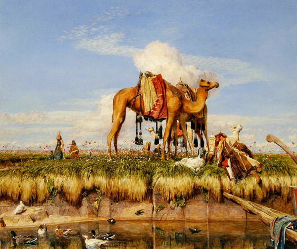 Detail of On the Banks of the Nile, Upper Egypt, 1876 by John Frederick Lewis