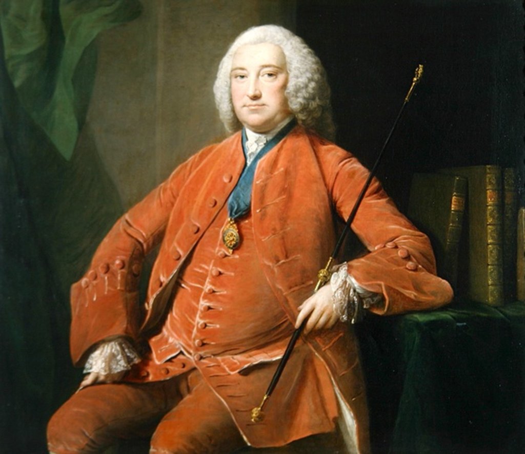 Detail of Henry Bellenden, c.1749 by Allan Ramsay