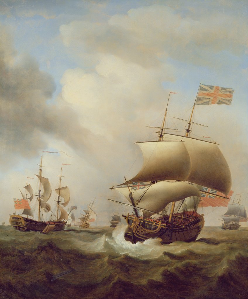 Detail of Shipping in a Choppy Sea, 1753 by Samuel Scott