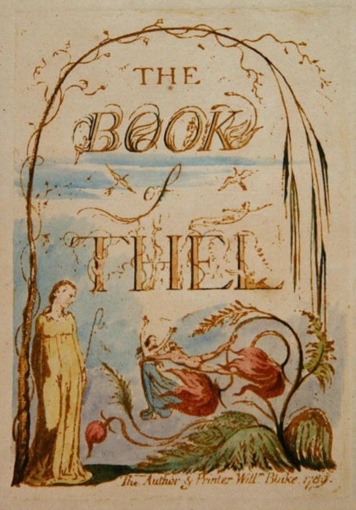 Detail of The Book of Thel, plate 2, 1789 by William Blake