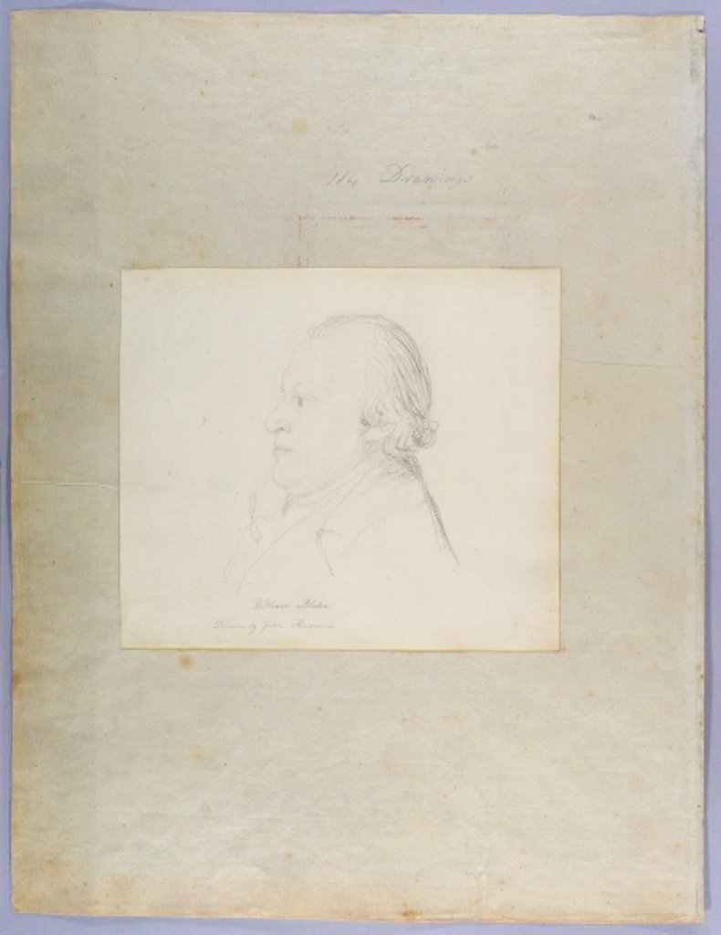 Detail of Portrait of William Blake, c.1804 by John Flaxman