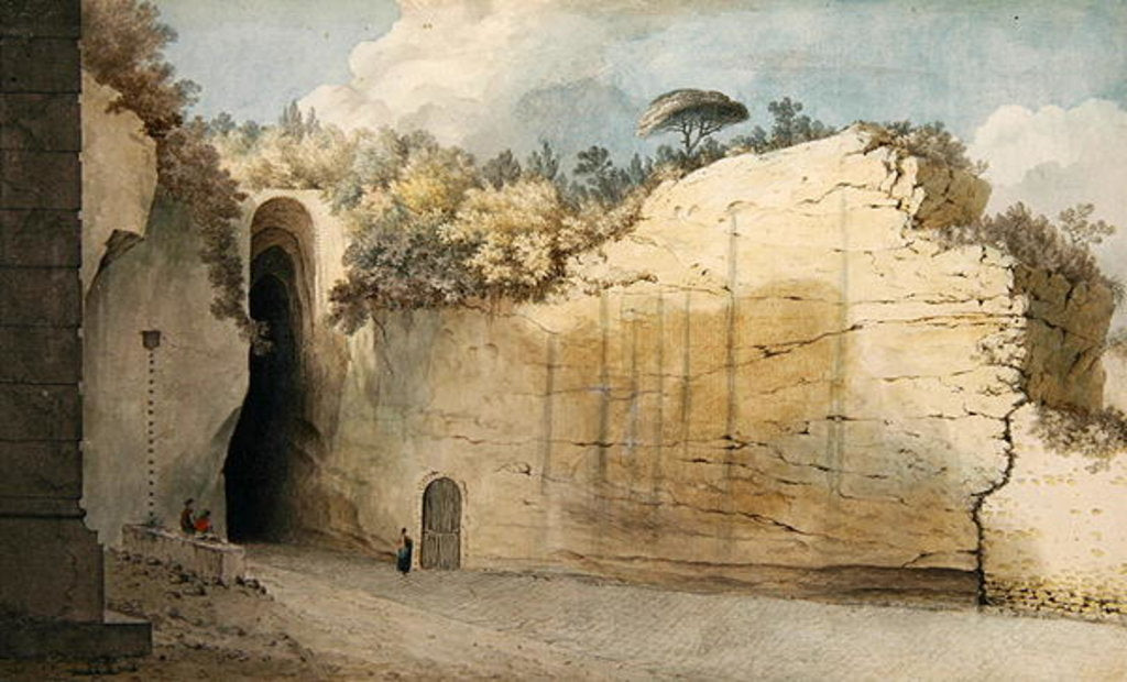 Detail of The Grotto at Posillipo, c.1782 by Thomas Jones