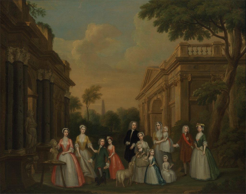 Detail of The Finch Family, c.1732 by Charles Philips