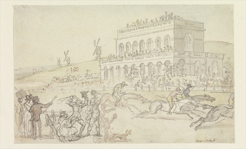 Detail of Doctor Syntax loses his money on the Race Ground at York by Thomas Rowlandson