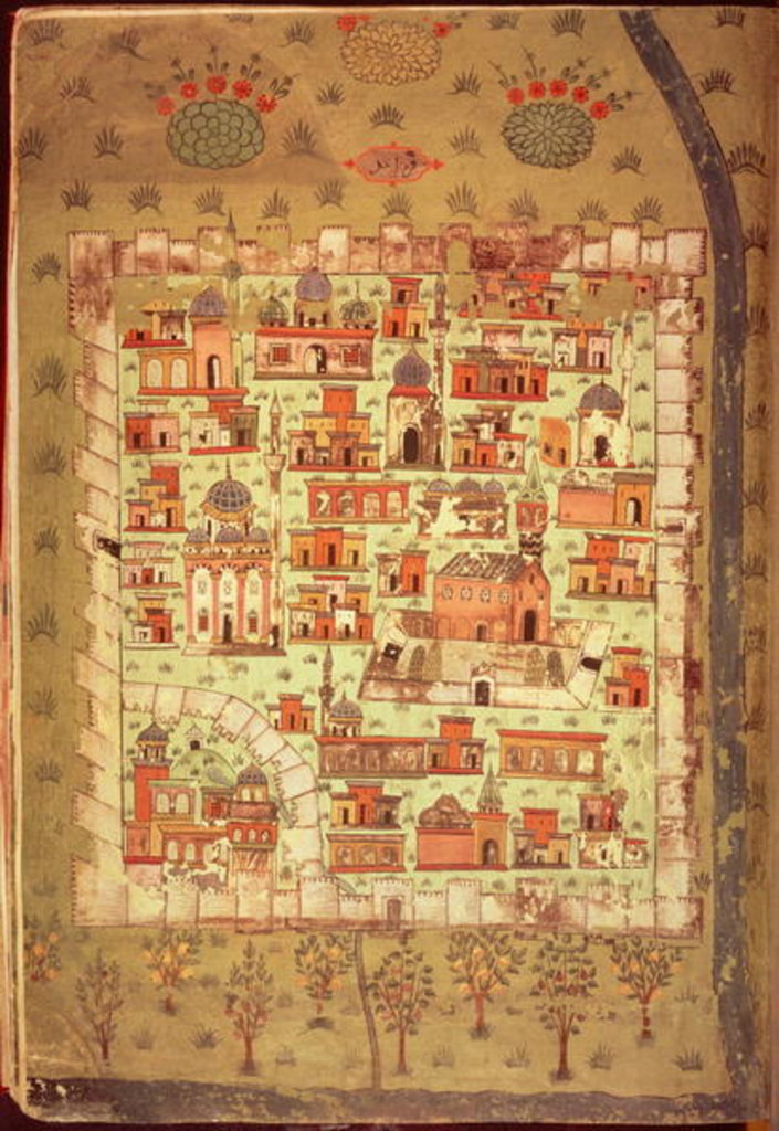 Detail of IUK T.5964 View of Diyarbakir by Nasuh Al-Silahi