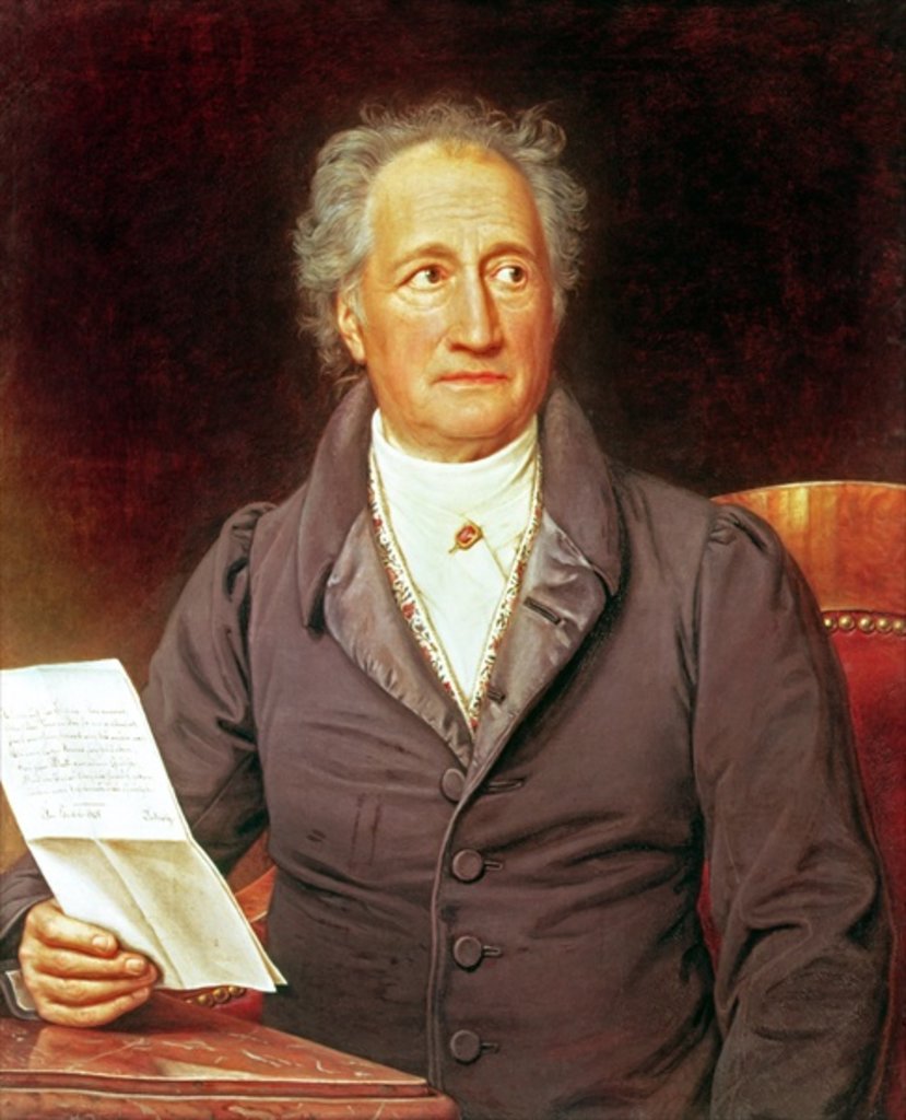 Detail of Johann Wolfgang von Goethe, 1828 by Joseph Carl Stieler
