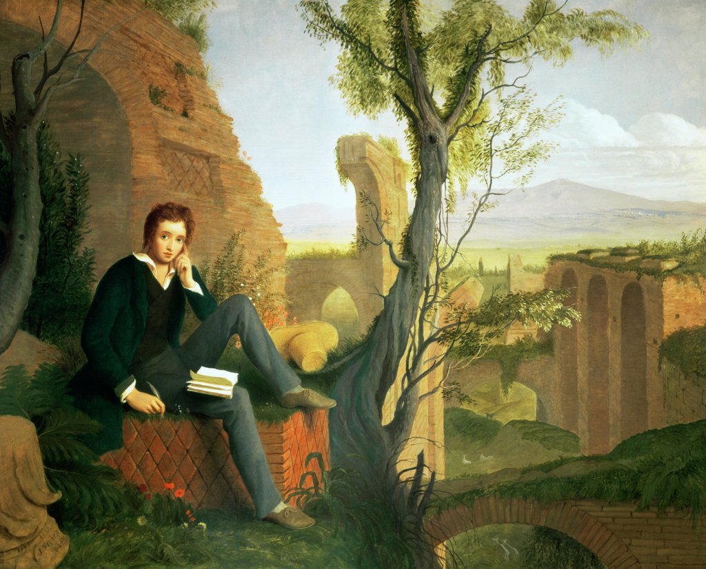 Detail of Percy Bysshe Shelley 1845 by Joseph Severn