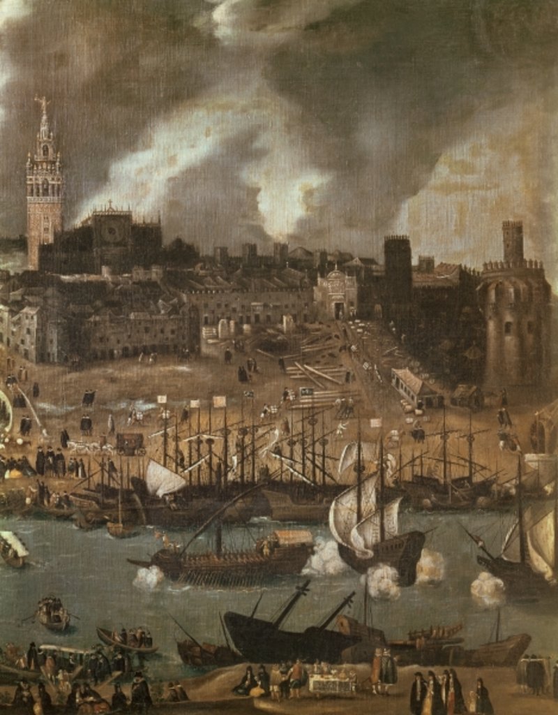 Detail of An Expedition Setting out from Seville for America in 1498 by Alonso Sanchez Coello