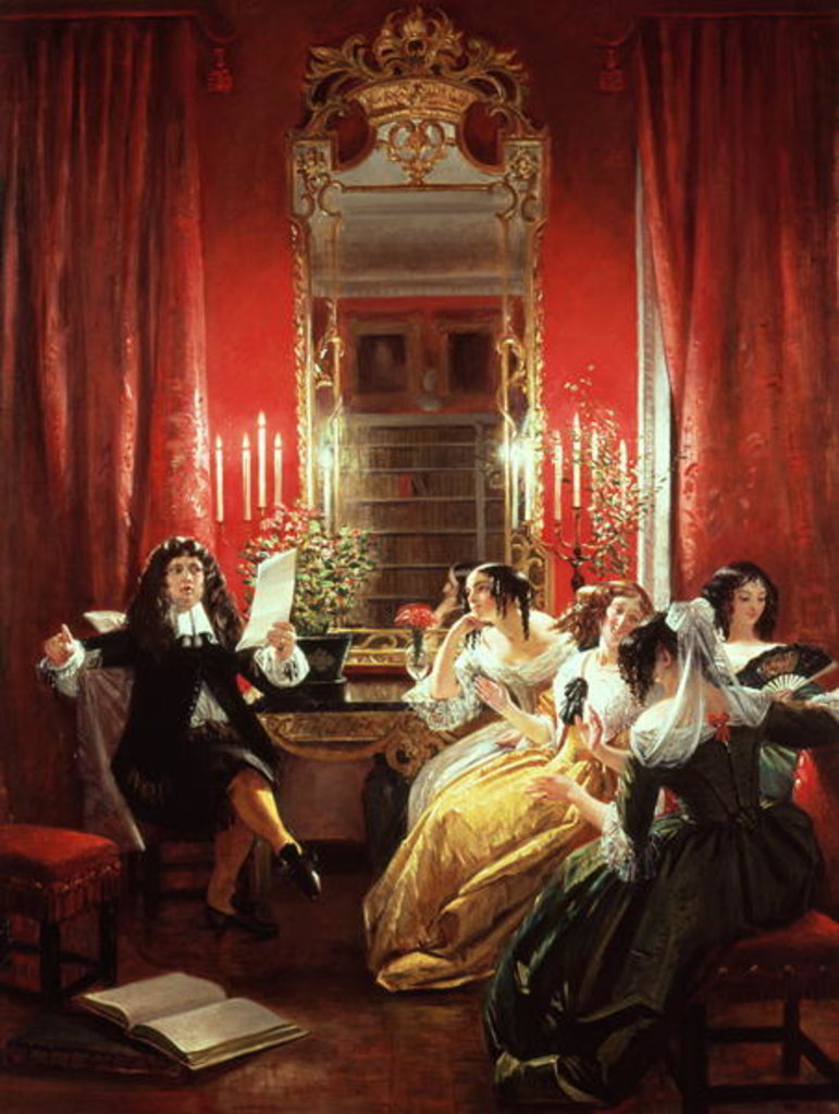 Detail of Trissotin Reading his Sonnet by Charles Robert Leslie