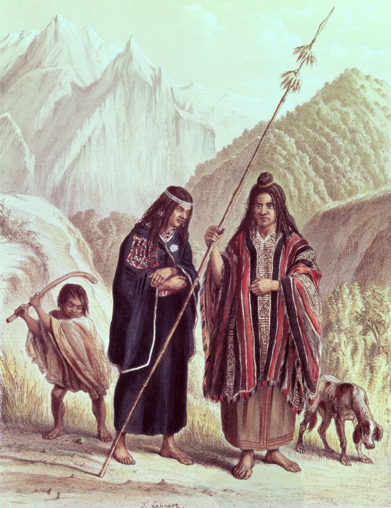 Detail of Araucanian Indians by French School