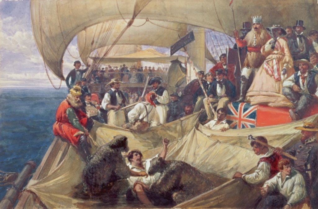 Detail of Neptune on Board the 'Newcastle' Crossing the Line, 1859 by William 'Crimea' Simpson