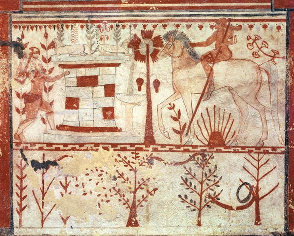 Detail of The Ambush of the Trojan Prince Troilus by Achilles by Etruscan