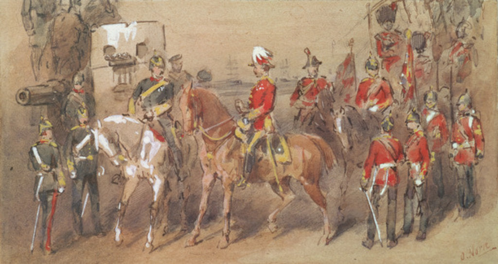 Detail of General Sir Garnet Wolseley at Alexandria, 1882 by Orlando Norie