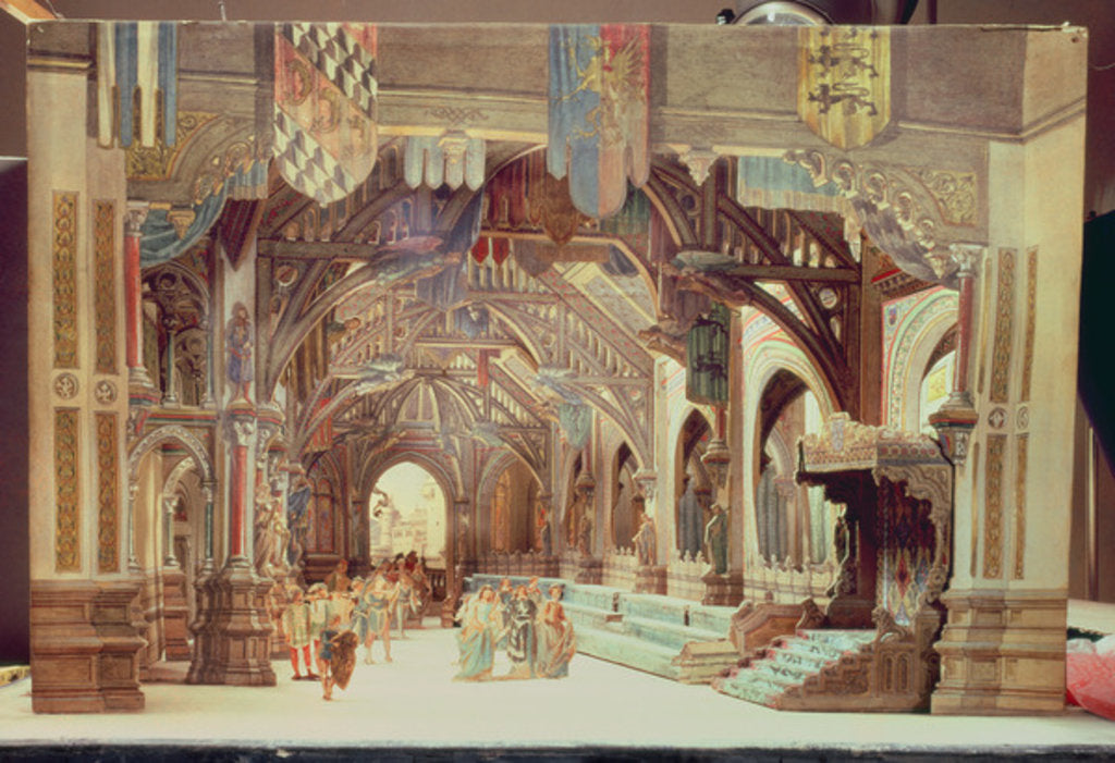 Detail of Stage model for the opera 'Tannhauser' by Richard Wagner by German School