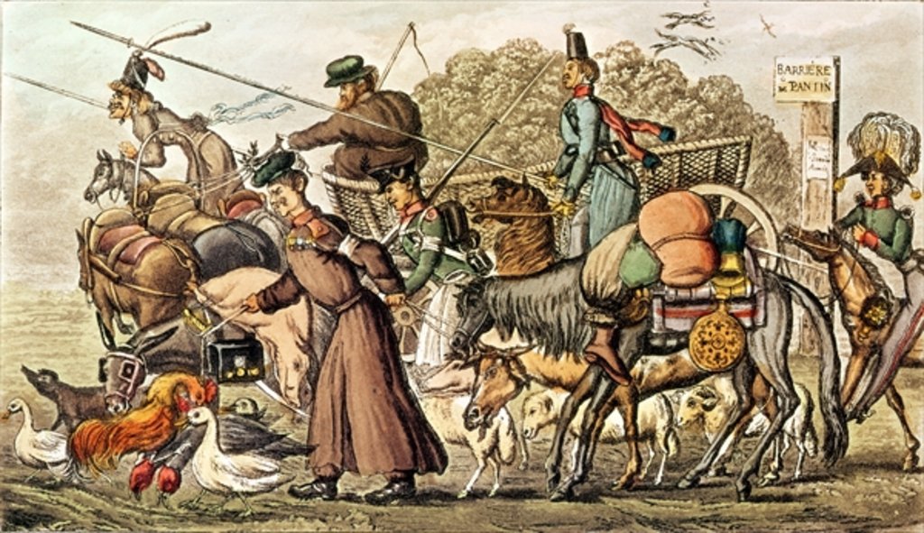 Detail of Part of the Allies Entering Paris, 1814. The Russian Contigent, Cossacks and Plunder by English School