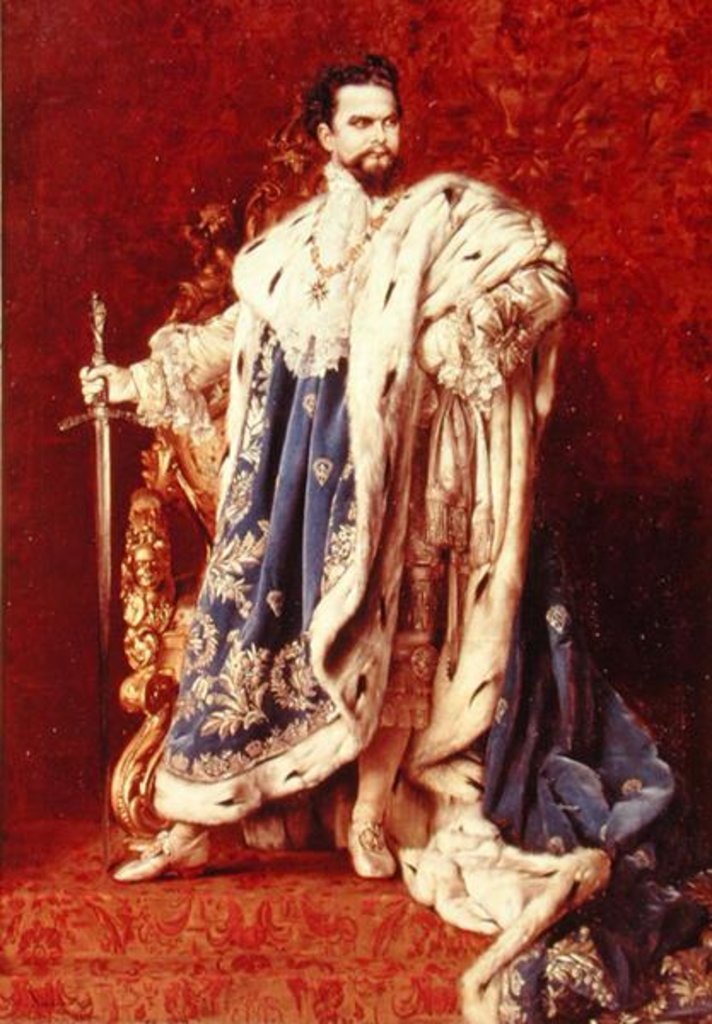 Detail of Ludwig II 1887 by Gabriel Schachinger