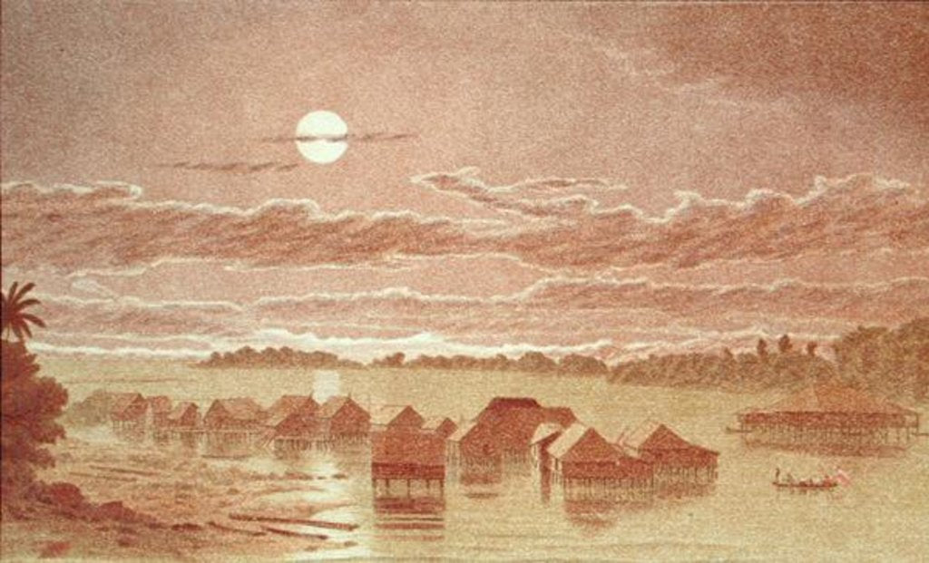 Detail of Village on Basilan, Philippines by English School