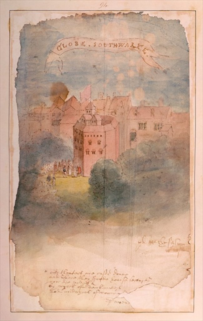 Detail of Globe Theatre, Southwark by School English