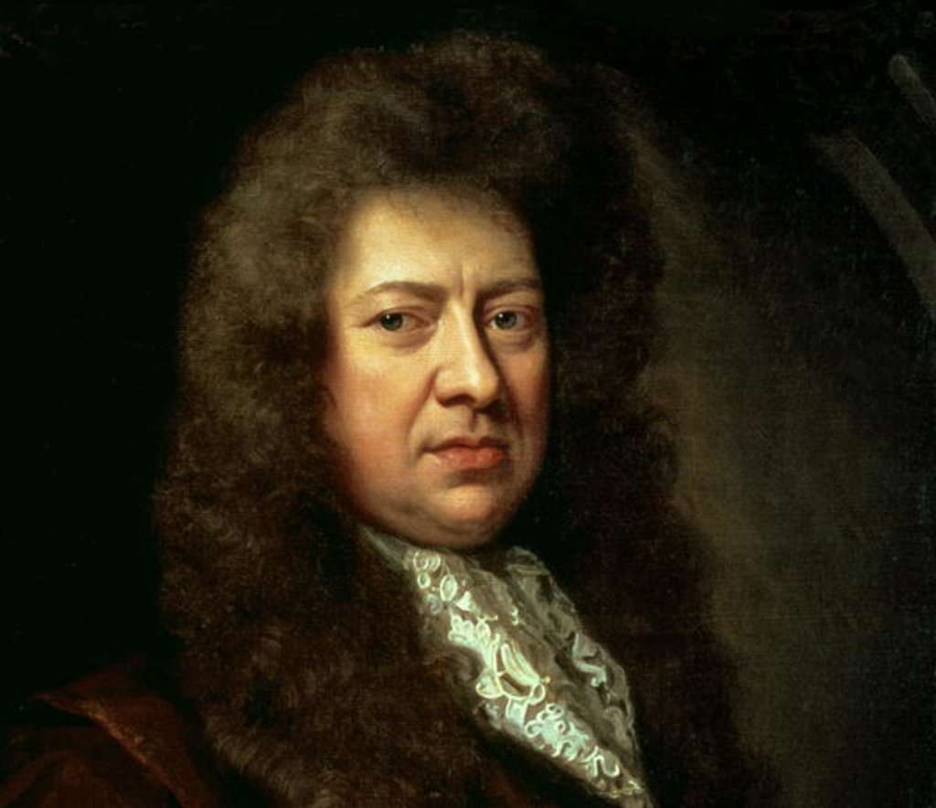 Detail of Samuel Pepys by Godfrey Kneller