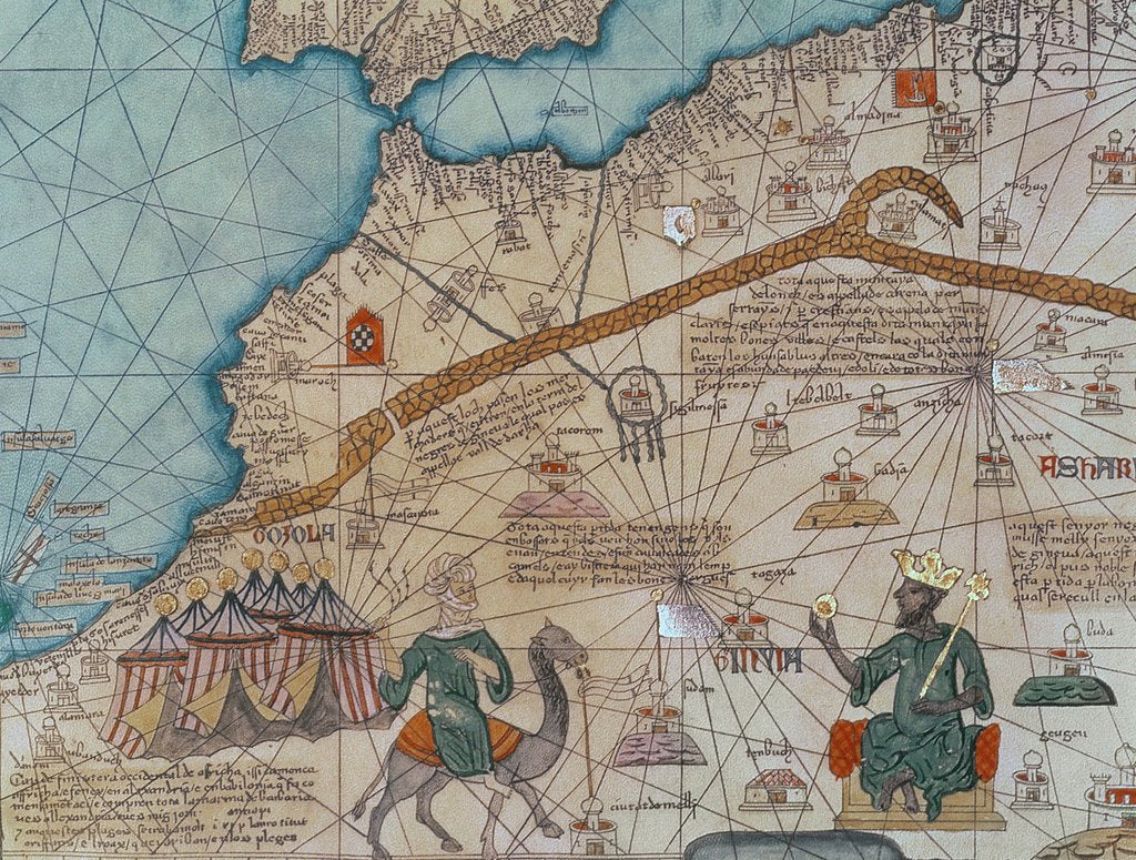Detail of Detail from a copy of the Catalan Atlas by Abraham Cresques