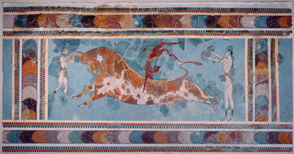 Detail of The Toreador Fresco, Knossos Palace, Crete, c.1500 BC by Anonymous