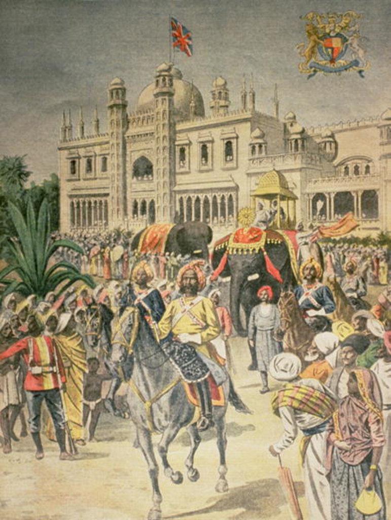 Detail of Exhibition of 1900: the Anglo-Indian Pavilion by French School