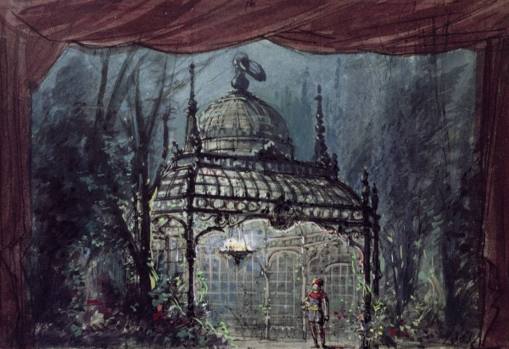 Detail of Set design for 'The Magic Flute' by Wolfgang Amadeus Mozart by French School