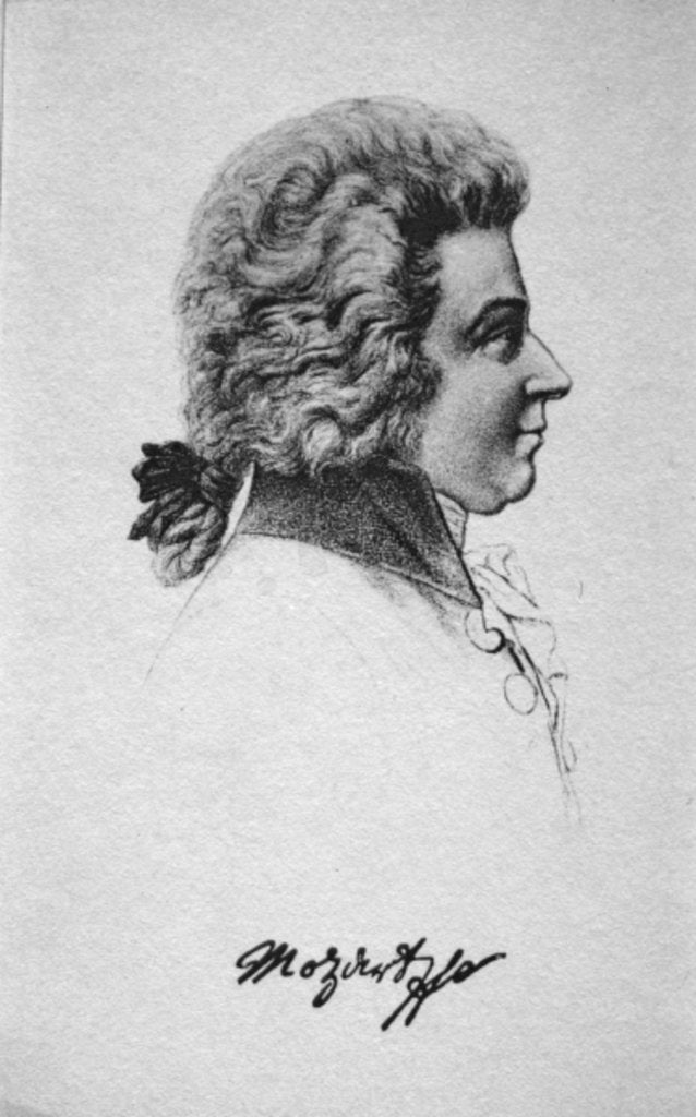 Detail of Portrait of Wolfgang Amadeus Mozart by French School