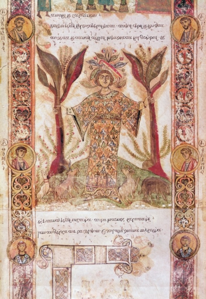 Detail of Tellus, from Exultet I, c.1030 by Italian School