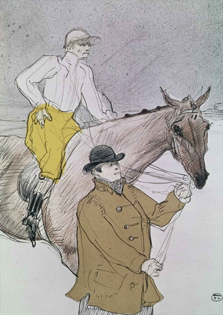 Detail of The jockey led to the start by Henri de Toulouse-Lautrec
