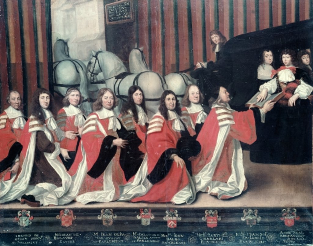 Detail of Louis XIV received by the sheriffs in Toulouse by Antoine Durand