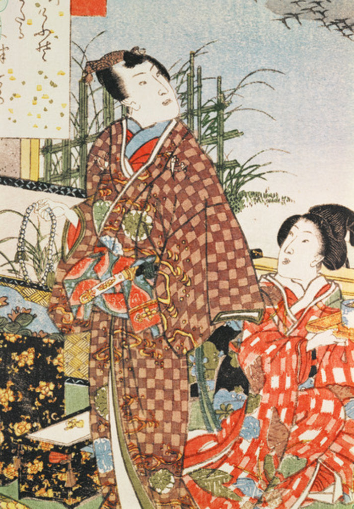 Detail of Illustration from 'The Tale of Genji' by Utagawa (1786-1865) Kunisada