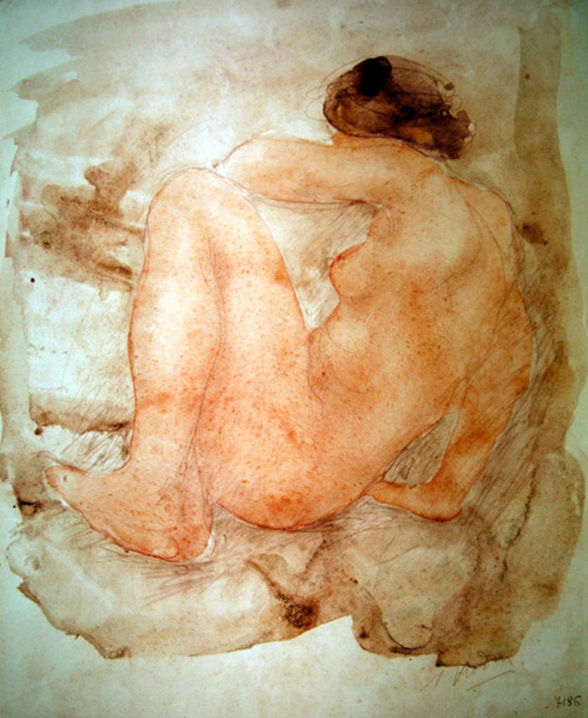 Detail of Female nude by Auguste Rodin