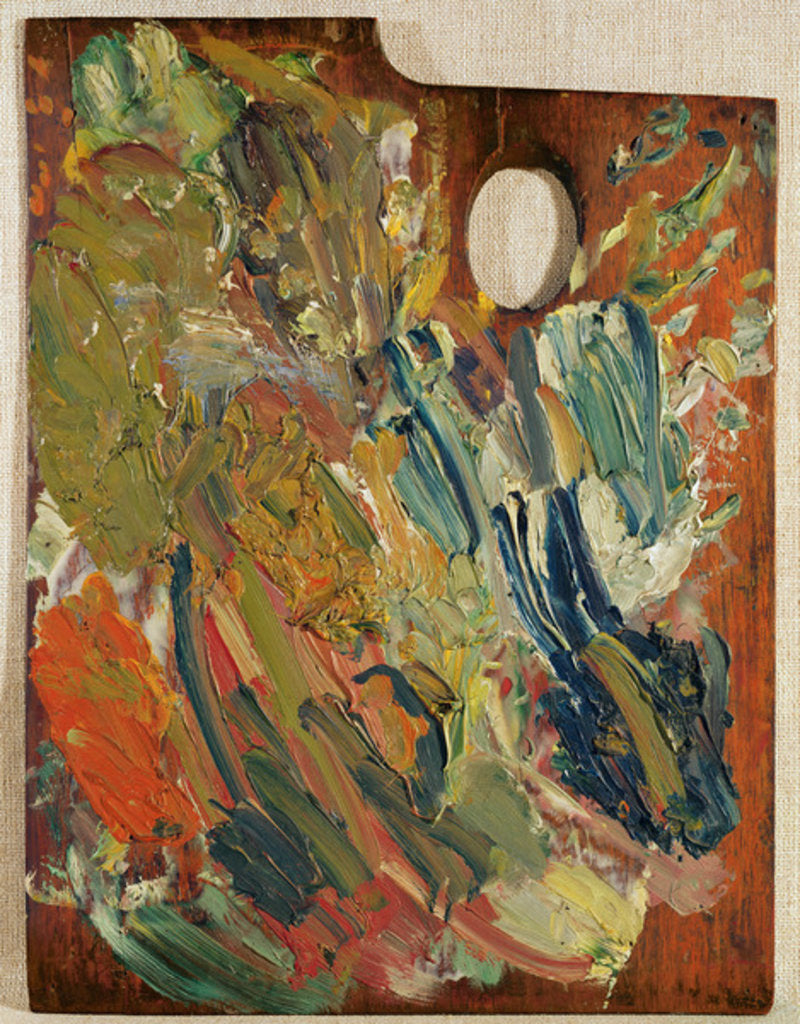 Detail of Palette with which van Gogh painted 'Marguerite Gachet at the Piano', 1890 by Anonymous