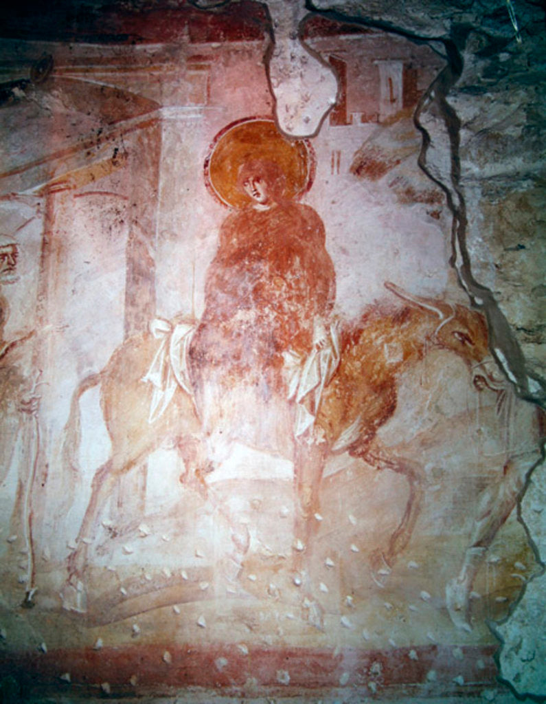 Detail of The Flight into Egypt by School Byzantine