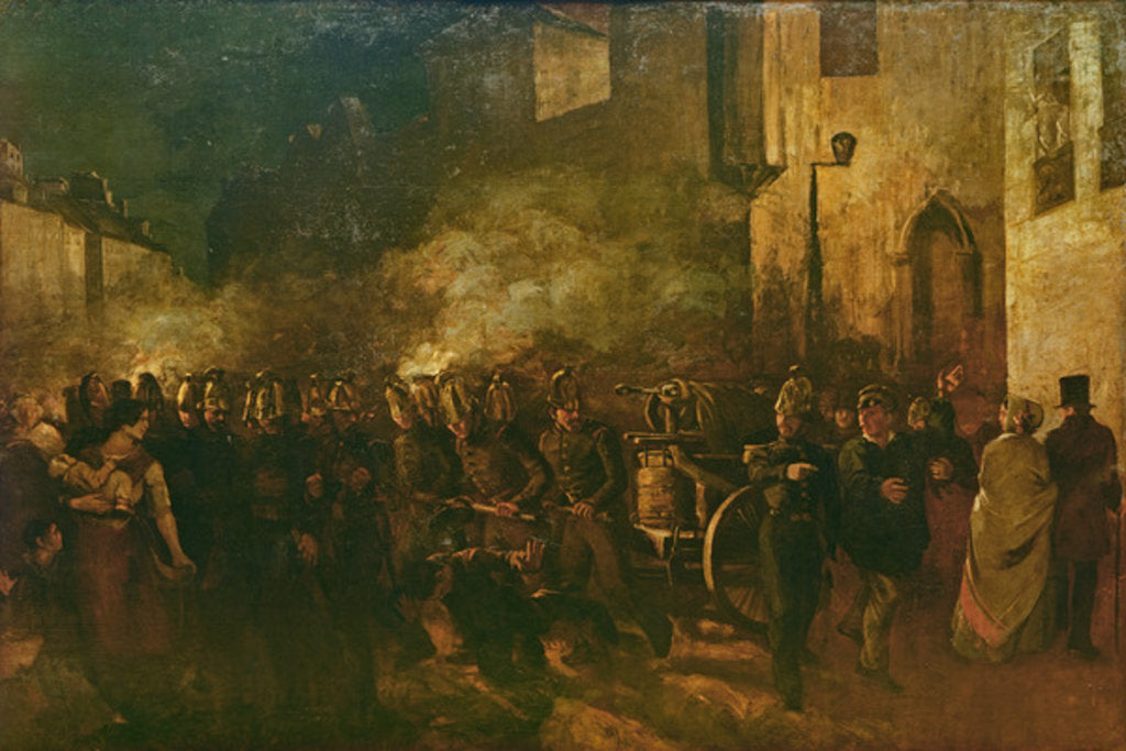 Detail of The Fire by Gustave Courbet