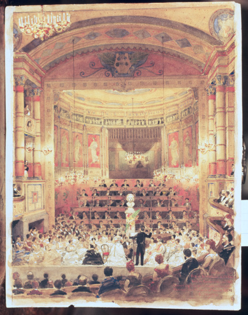 Detail of Performance of Bach's The Passion, in the Ancient Conservatory, 16th May 1885 by Unknown Artist