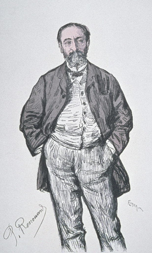 Detail of Portrait of the French composer and music critic Charles Camille Saint-Saens by Charles Paul Renouard