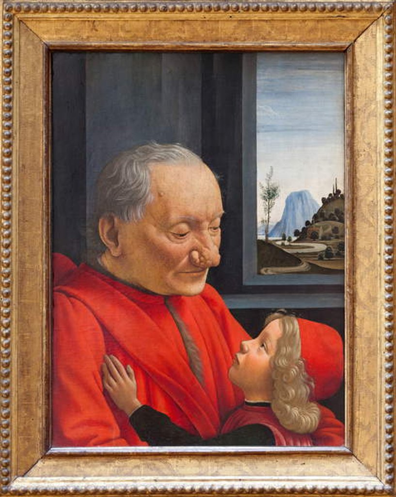 Detail of An Old Man and a Boy, c.1490 by Domenico Ghirlandaio