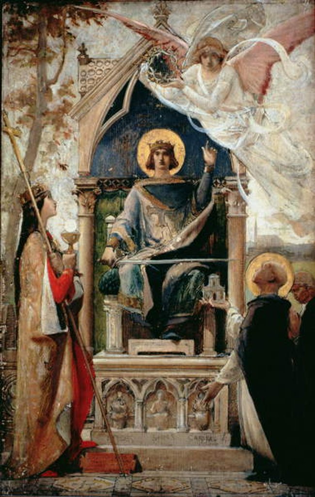 Detail of St. Louis, study for a painting done in 1888, 1883 by Luc-Oliver Merson