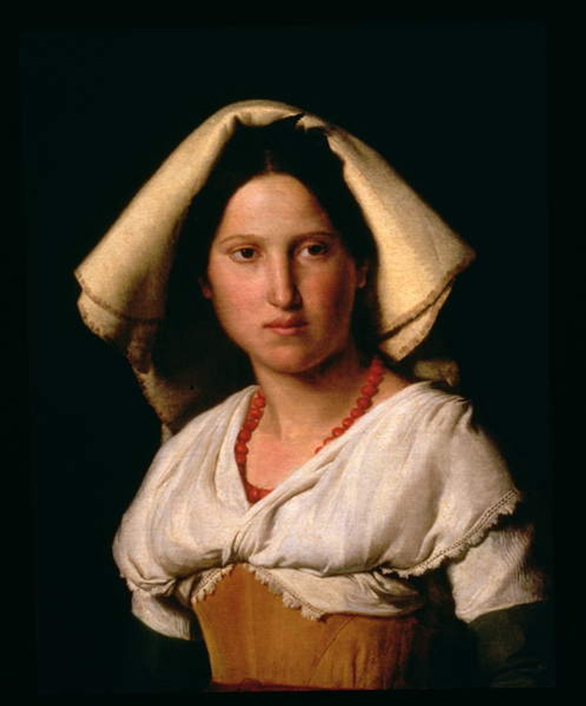 Detail of Portrait of Vittoria Caldoni or, The Young Italian by Andre Jacques Victor Orsel