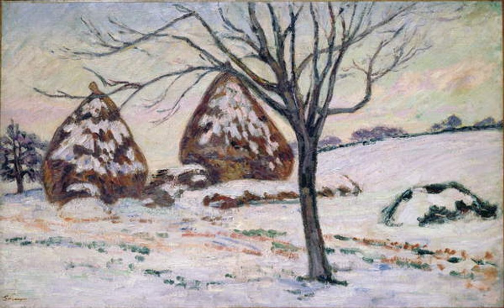 Detail of Winter Light by Jean Baptiste Armand Guillaumin