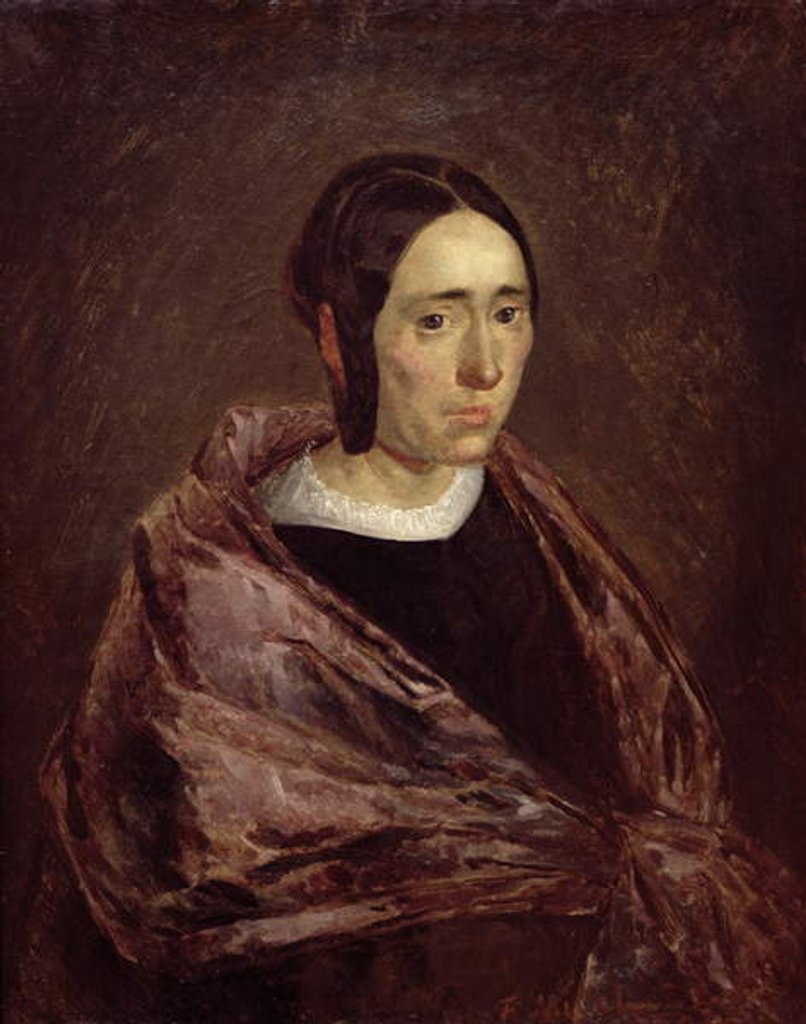 Detail of Portrait of Catherine Roumy by Jean-Francois Millet