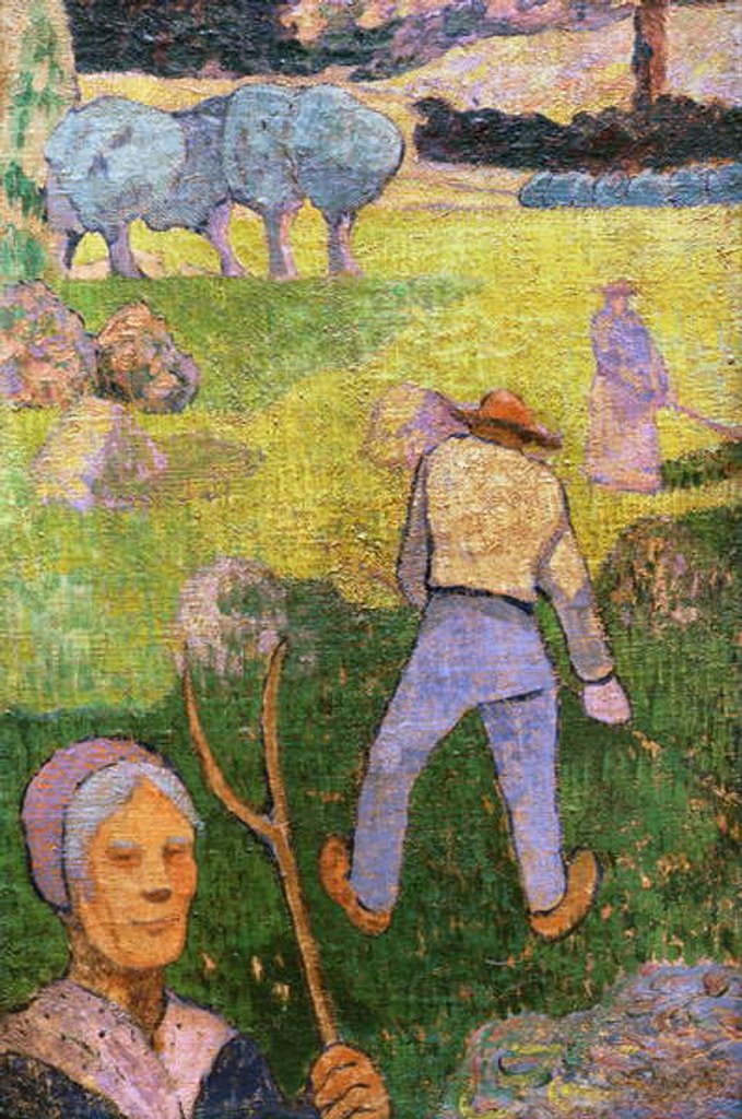Detail of Haymaking by Louis Roy