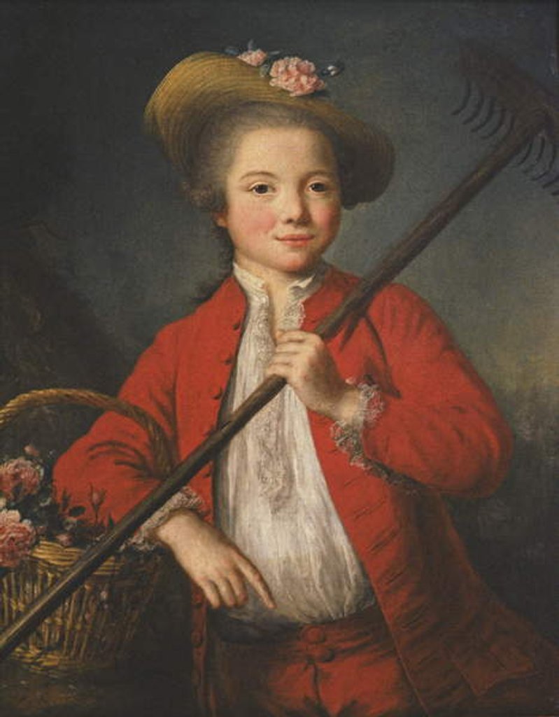 Detail of Portrait of Antoine Duplaa, aged 9 by Marianne Loir